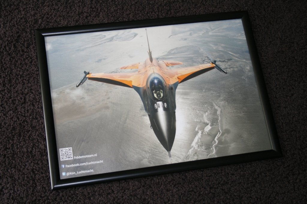 F-16 Demoteam Luchtmach poster in snap frame, Verzenden, Nieuw, Overige typen