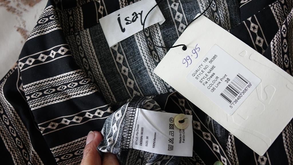 nieuwe ISAY bloesjurk zwart beige, Maat 38/40 (M), Overige kleuren, Verzenden, ISAY
