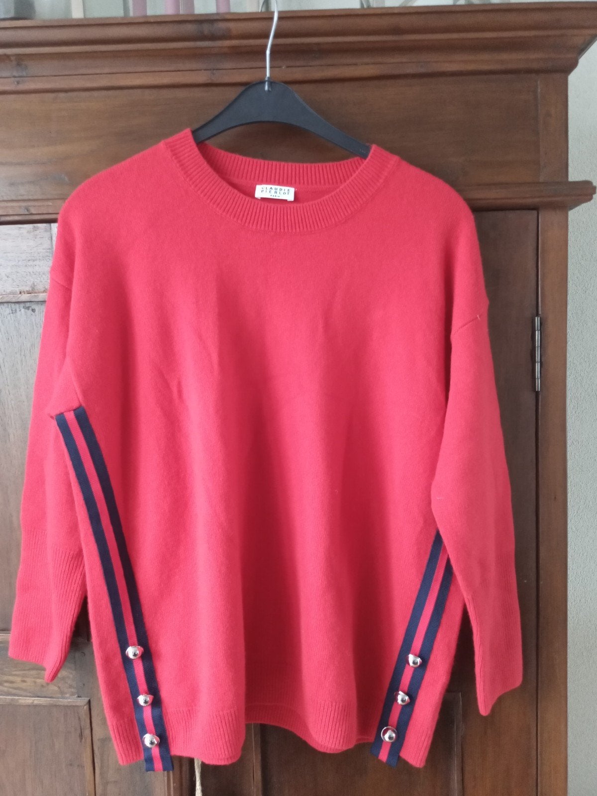 claudie pierlot rode trui wol mt xl, Ophalen, Trui of Vest, Claudie Pierlot, Zo goed als nieuw