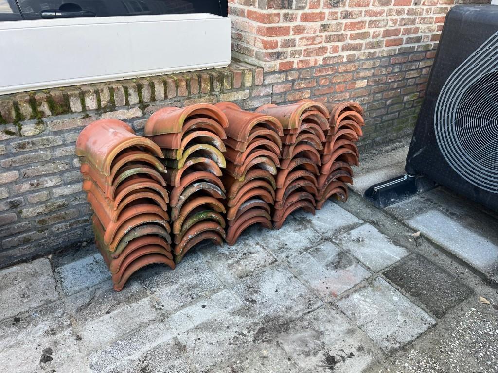Nokvorst oranje, Doe-het-zelf en Verbouw, Dakpannen en Dakbedekking, Ophalen, Gebruikt, Steen of Klei, 5 tot 10 m²