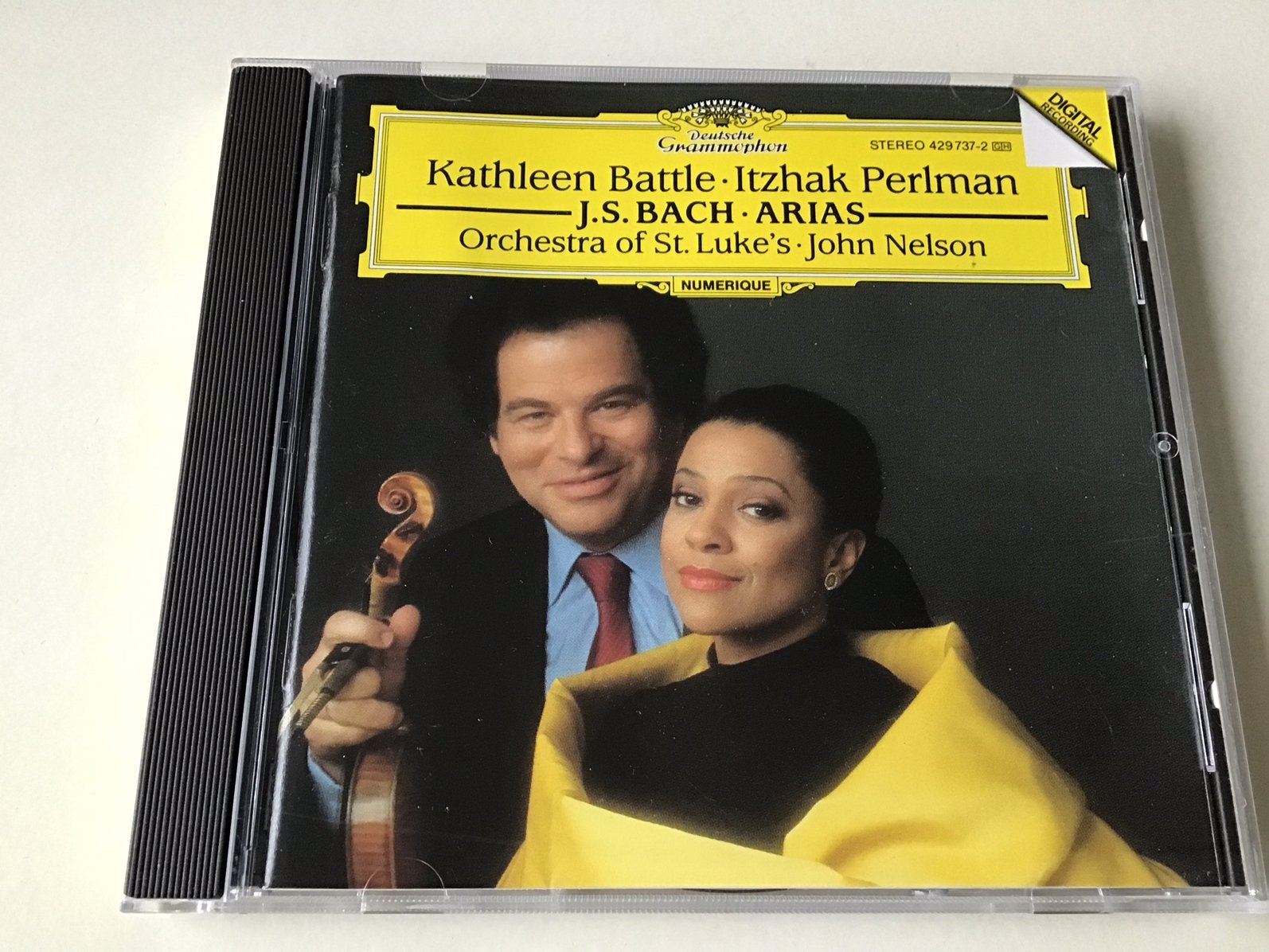 Bach Arias Kathleen Battle & Itzhak Perlman / John Nelson, Ophalen of Verzenden, Barok, Zo goed als nieuw