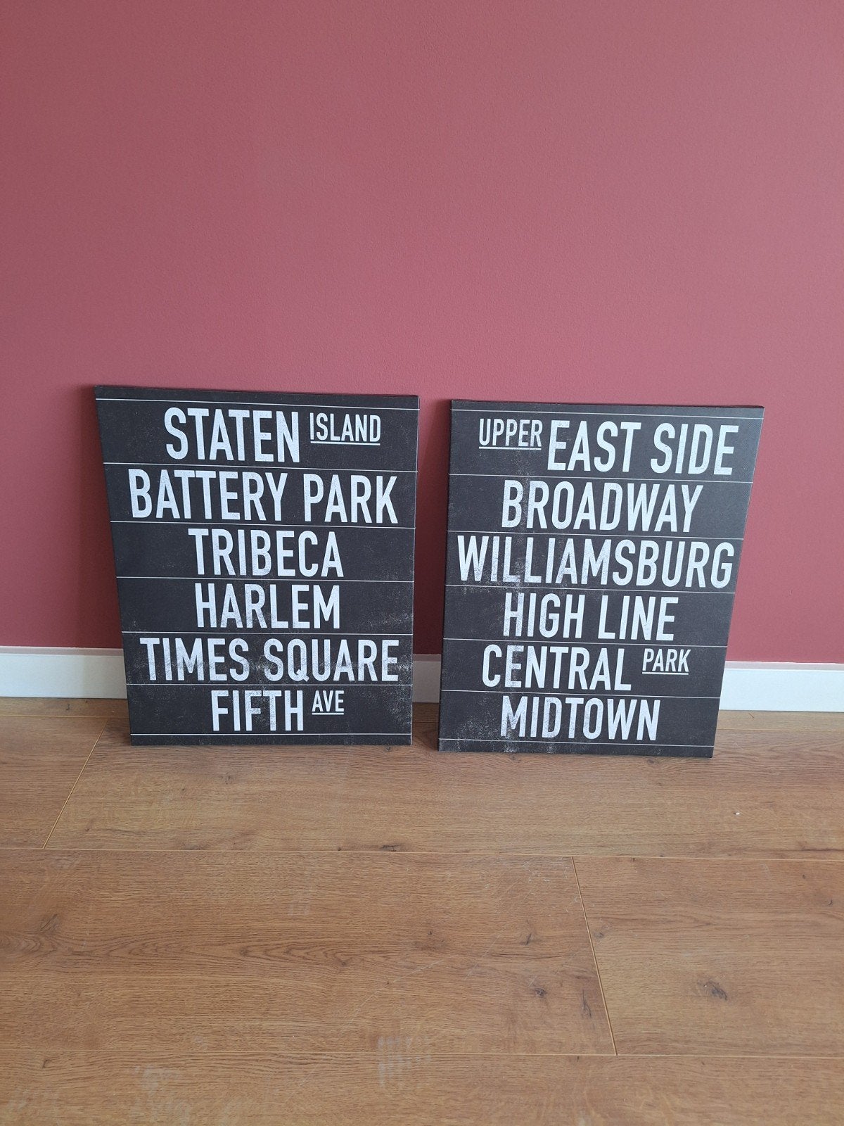 2x New York City wanddecoratie IKEA - Modern & Stijlvol, Ophalen of Verzenden, Zo goed als nieuw, Wandbord of Wandpaneel, Met ophangsysteem