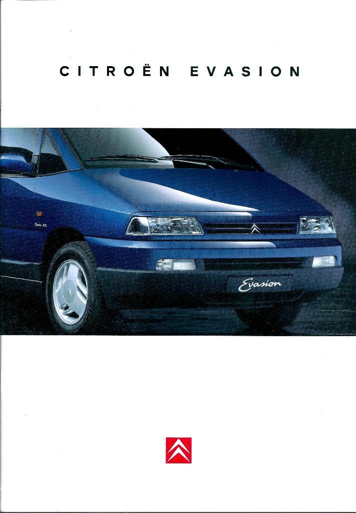 Brochure Citroen Evasion 1995, Ophalen of Verzenden, Gelezen, Citroën