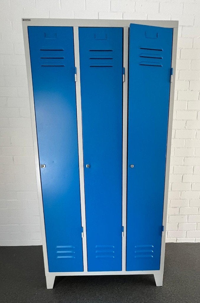 Robuuste metalen retro lockerkast, Ophalen, Gebruikt, Retro