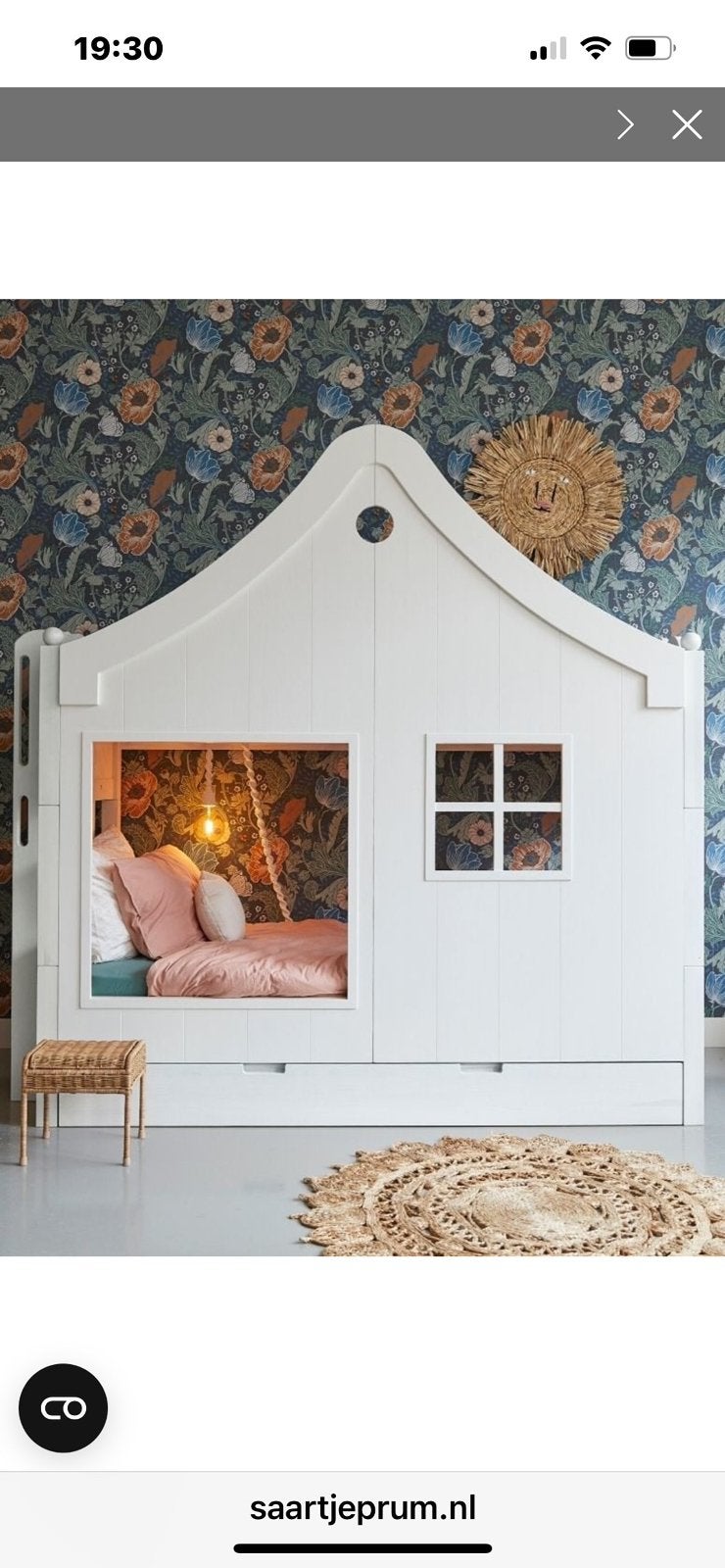 Kinderbed Saartje Prum Amsterdams huisje stapelbed, Ophalen, 85 tot 100 cm, Gebruikt, Hoogslaper of Stapelbed