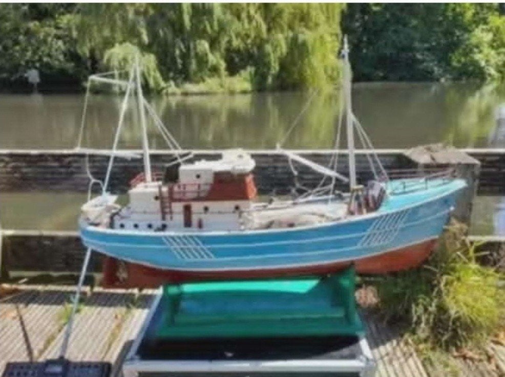 Pracht zeldzame rc  Progress 2 trawler, Ophalen, Zo goed als nieuw, 1:32 tot 1:50, Overige merken
