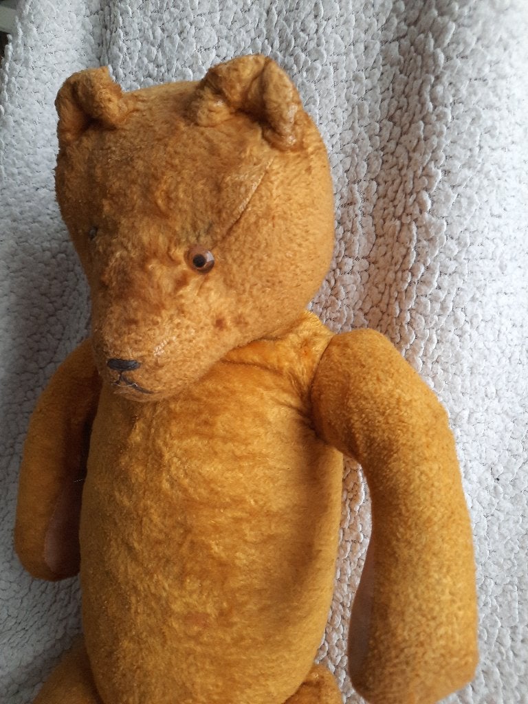 Oude teddybear, Ophalen of Verzenden, Gebruikt, Stoffen beer, Overige merken
