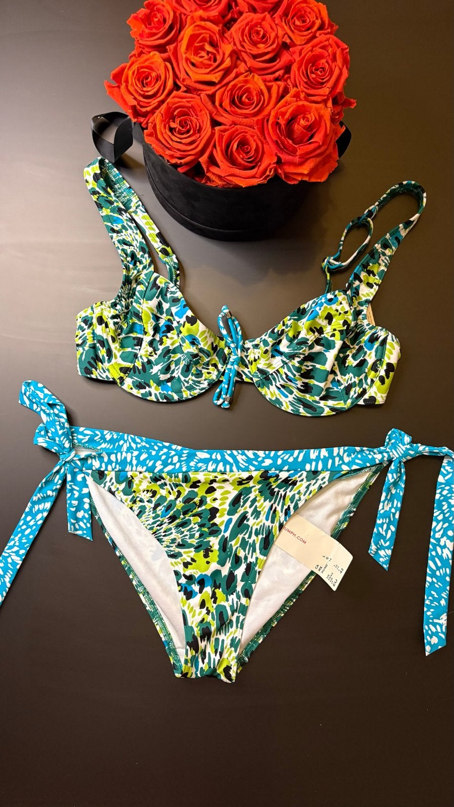 Triumph Bikini Set 38B/L - Groen/Blauw Print, Verzenden, Nieuw, Groen, Bikini