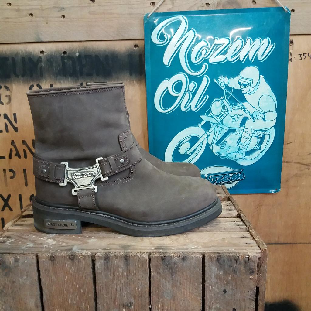 Harley motorboot bruin leer met logo maat 43, Motoren, Kleding | Motorkleding, Nieuw met kaartje, Onbekend, Ophalen of Verzenden