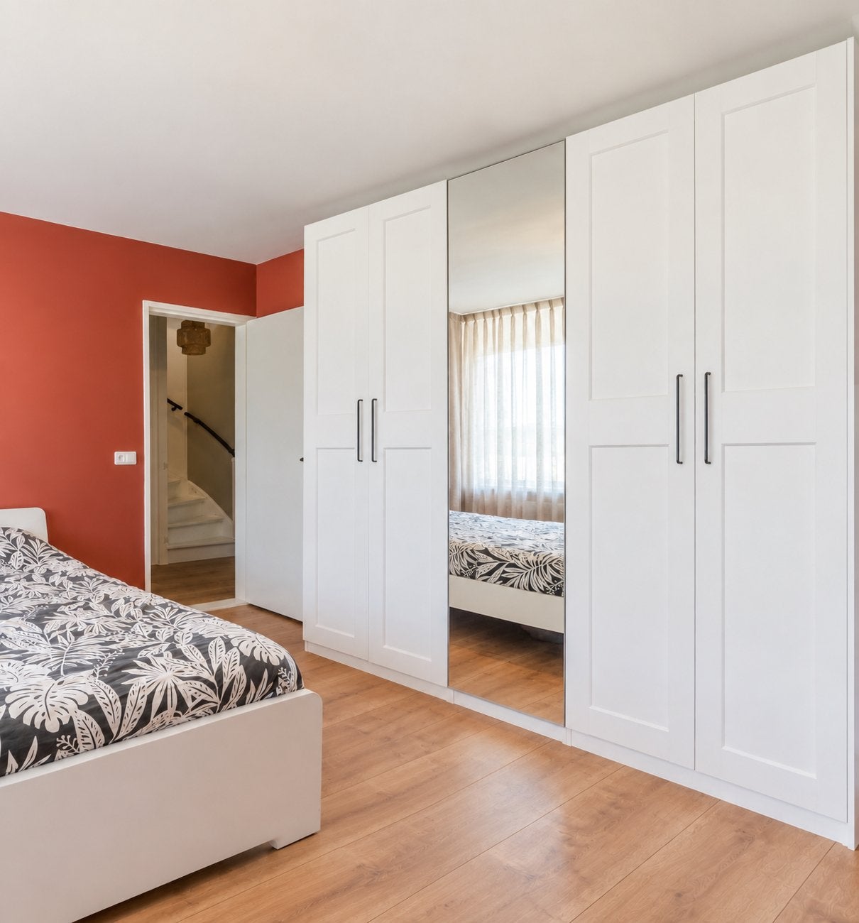 IKEA Pax kast met 5 deuren, waarvan 1 spiegeldeur, Gebruikt, 200 cm of meer, Ophalen of Verzenden, Overige houtsoorten