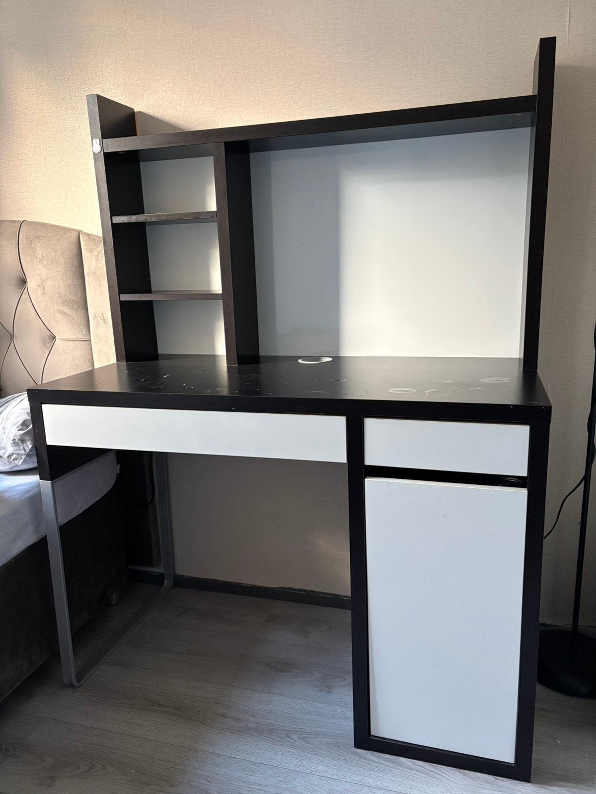 Ikea micke bureau, Ophalen, Zwart, 105 cm, Gebruikt