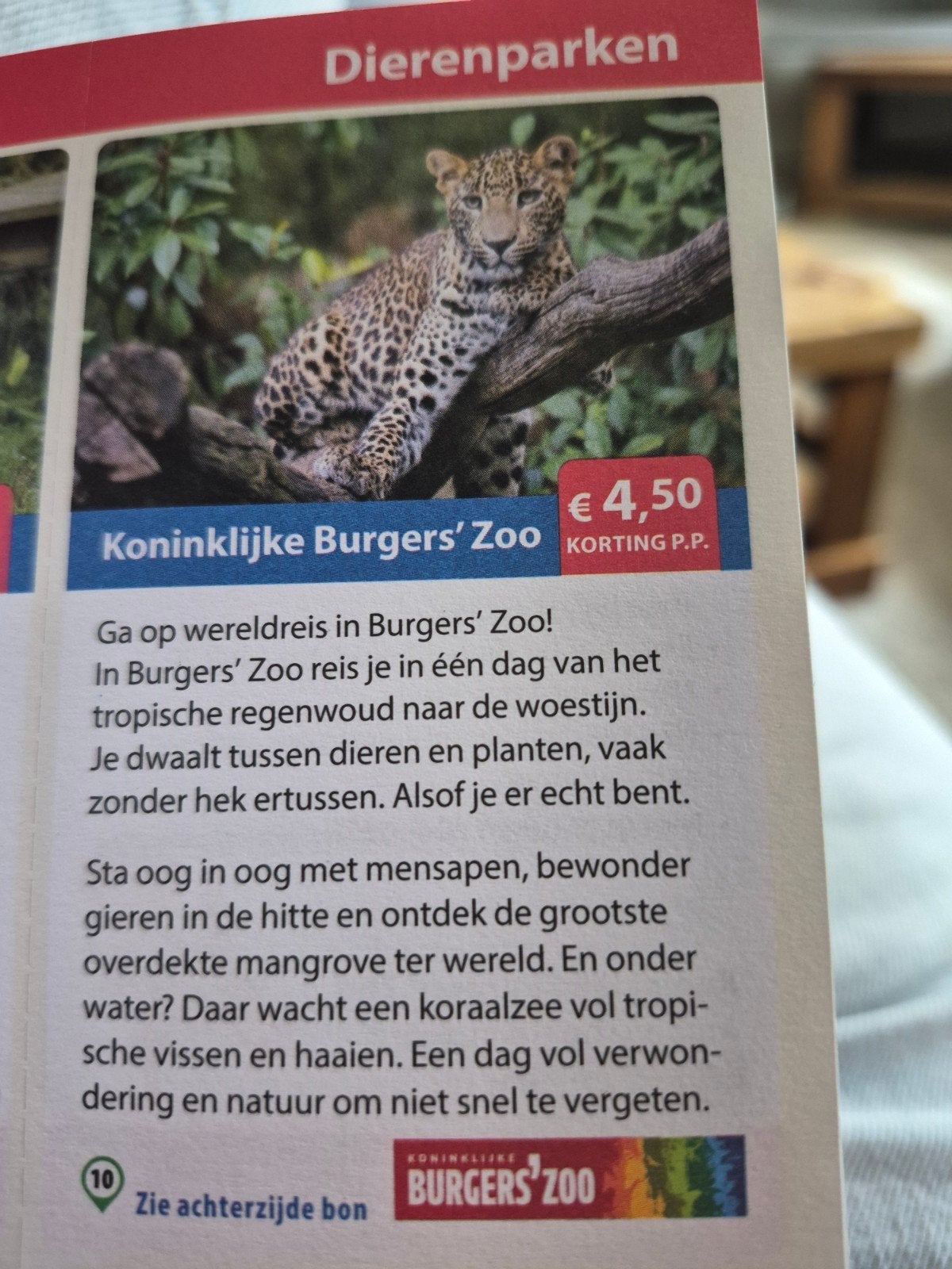 koninklijke burgers zoo €4.50 korting p.p, Tickets en Kaartjes, Drie personen of meer, Kortingskaart