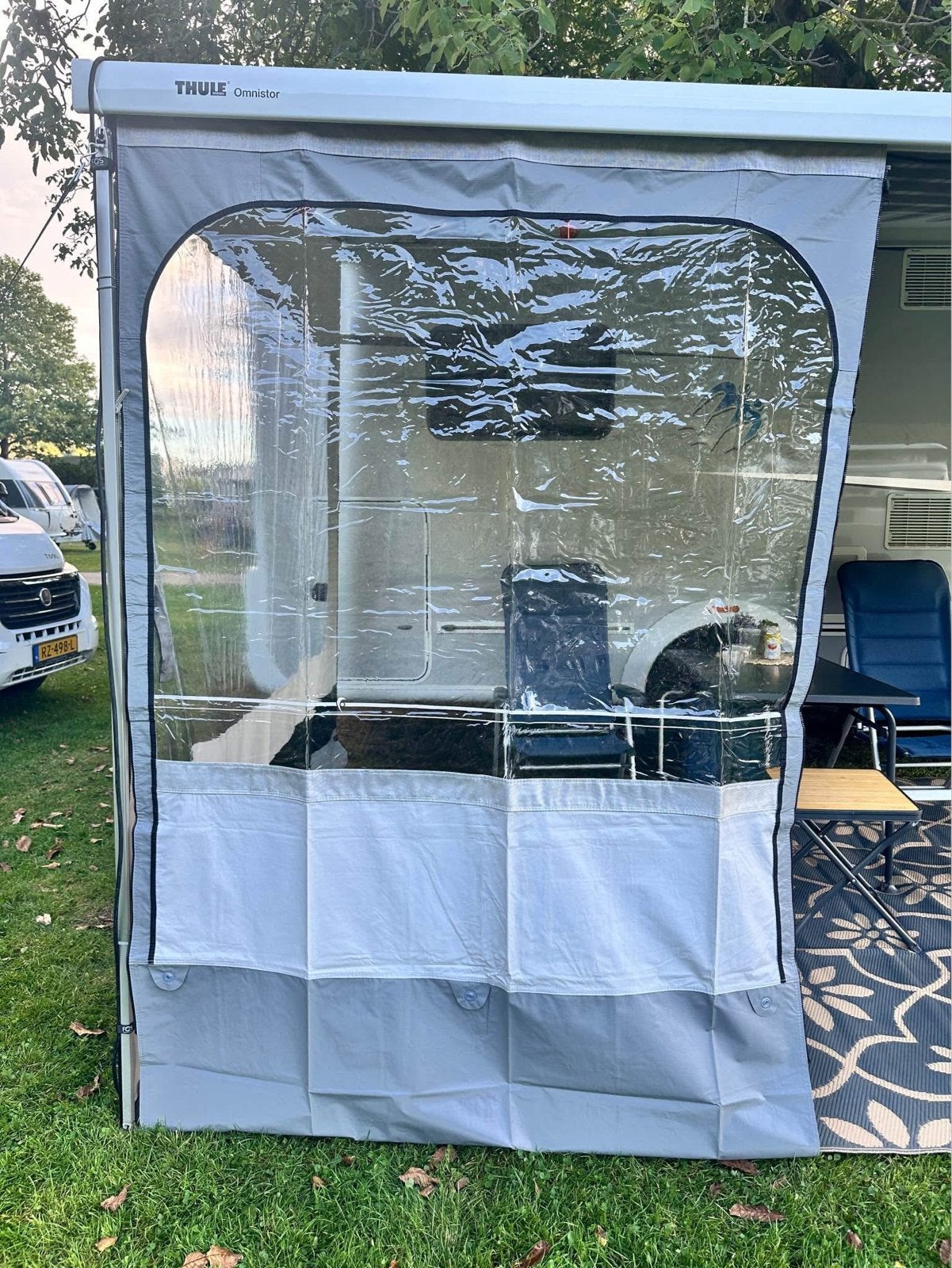 Fiamma zijwand met raam voor luifel 150x220cm (bxh), Caravans en Kamperen, Caravan accessoires, Ophalen of Verzenden, Zo goed als nieuw