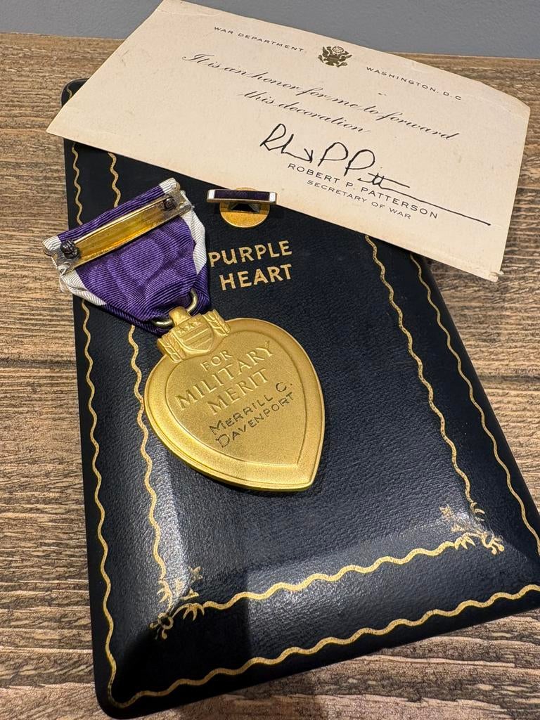 US WWII Named Purple Heart medal, Verzamelen, Militaria | Tweede Wereldoorlog, Ophalen of Verzenden, Amerika