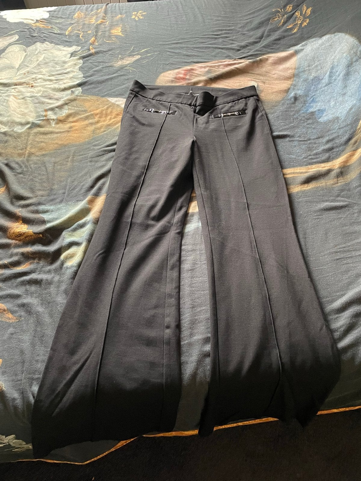 Cambio Francis zwarte broek met wijde pijpen, Zwart, Maat 42/44 (L), Ophalen of Verzenden, Zo goed als nieuw