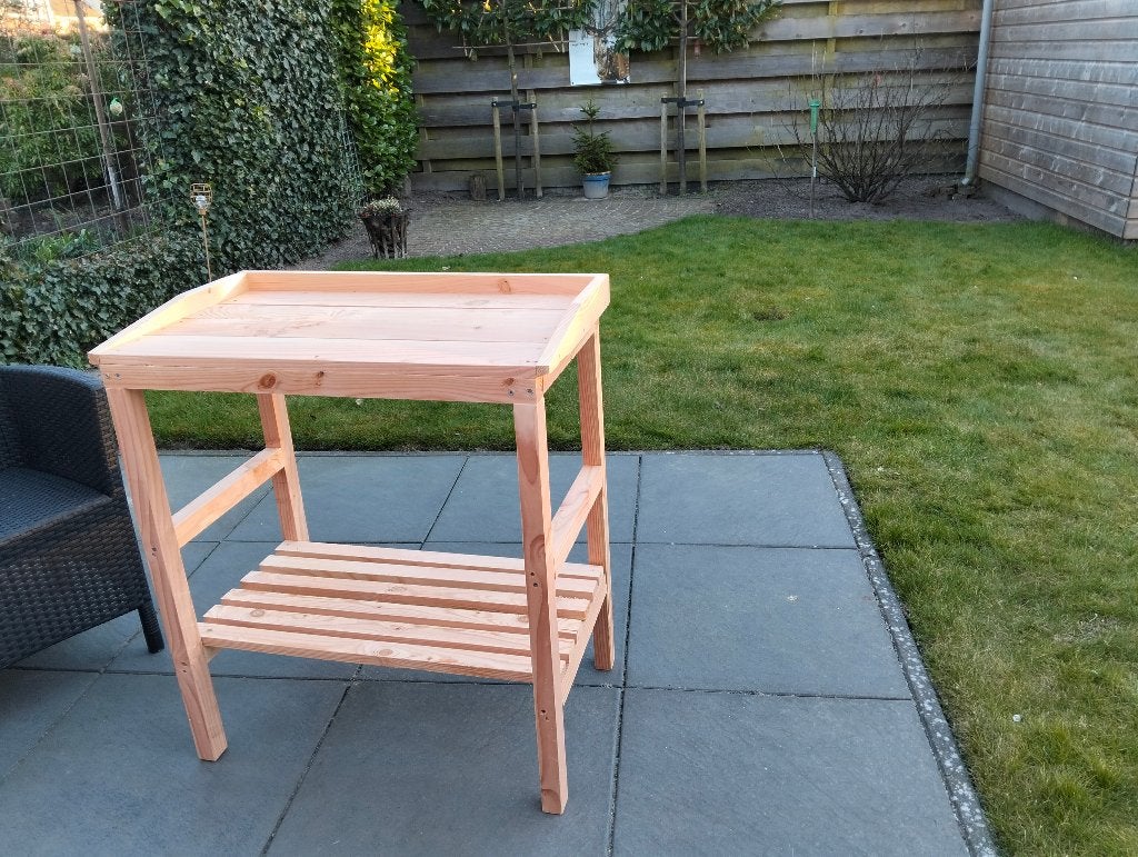 Kweek- of oppot tafel, Tuin en Terras, Ophalen, Nieuw, Rechthoekig, Hout