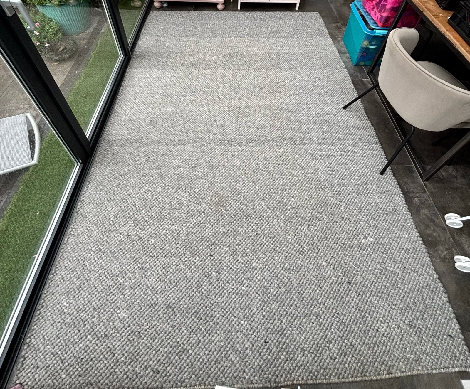 Handgemaakt Molino vloerkleed - Grijs, 190x280 cm, Ophalen, Gebruikt, 100 tot 150 cm, 200 cm of meer
