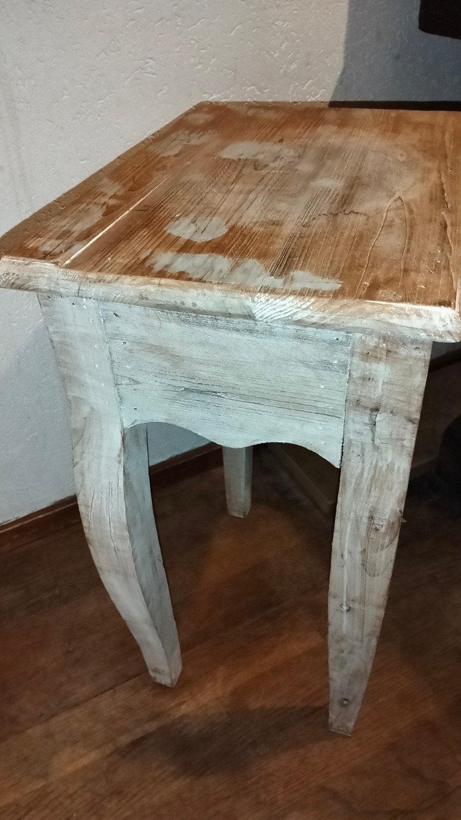 Brocante houten bijzettafel tafel, Ophalen