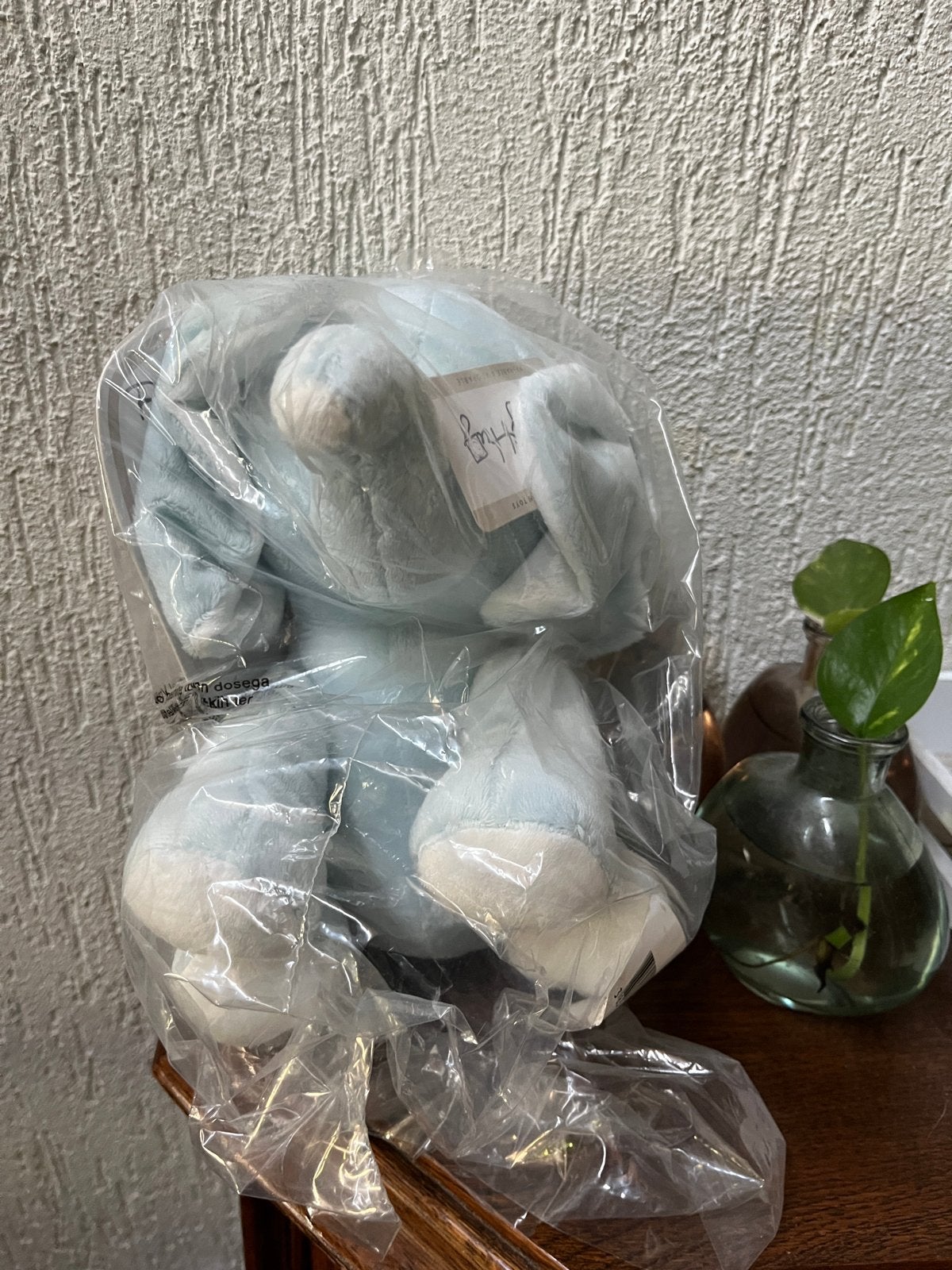 7 Olifanten Knuffels - 4 Blauw, 3 Roze - 23 cm met belletje, Ophalen, Met geluid, Blauw, Nieuw