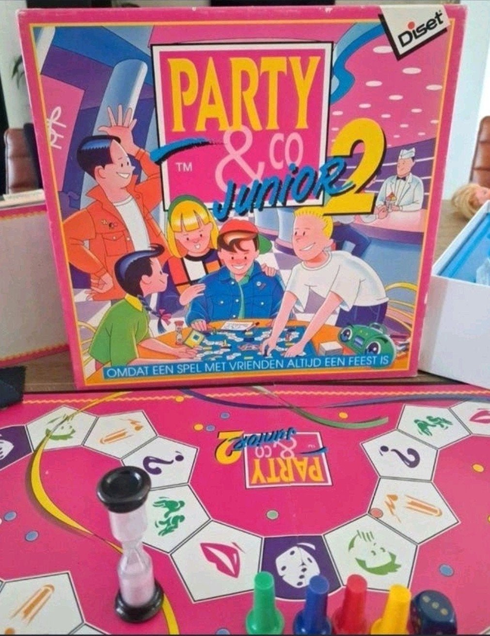 Party & Co Junior 2 Bordspel - Gezellig familiespel, Drie of vier spelers, Ophalen of Verzenden, Gebruikt, Diset