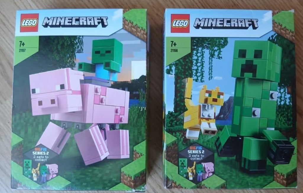 Lego Minecraft 2 collectie pakketten, Gebruikt, Minecraft, Lego, Compleet