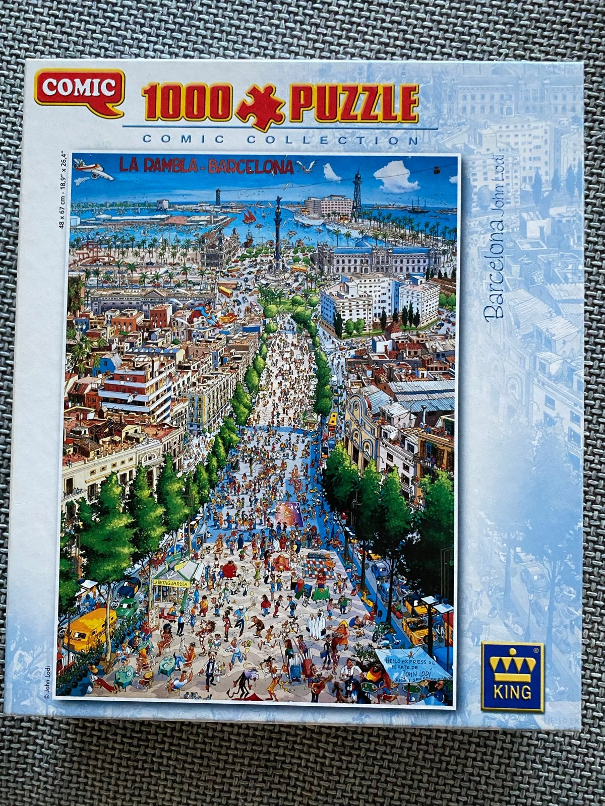 King Comic Collection 1000 stukjes La Rambla Barcelona, Ophalen of Verzenden, 500 t/m 1500 stukjes, Zo goed als nieuw, Legpuzzel