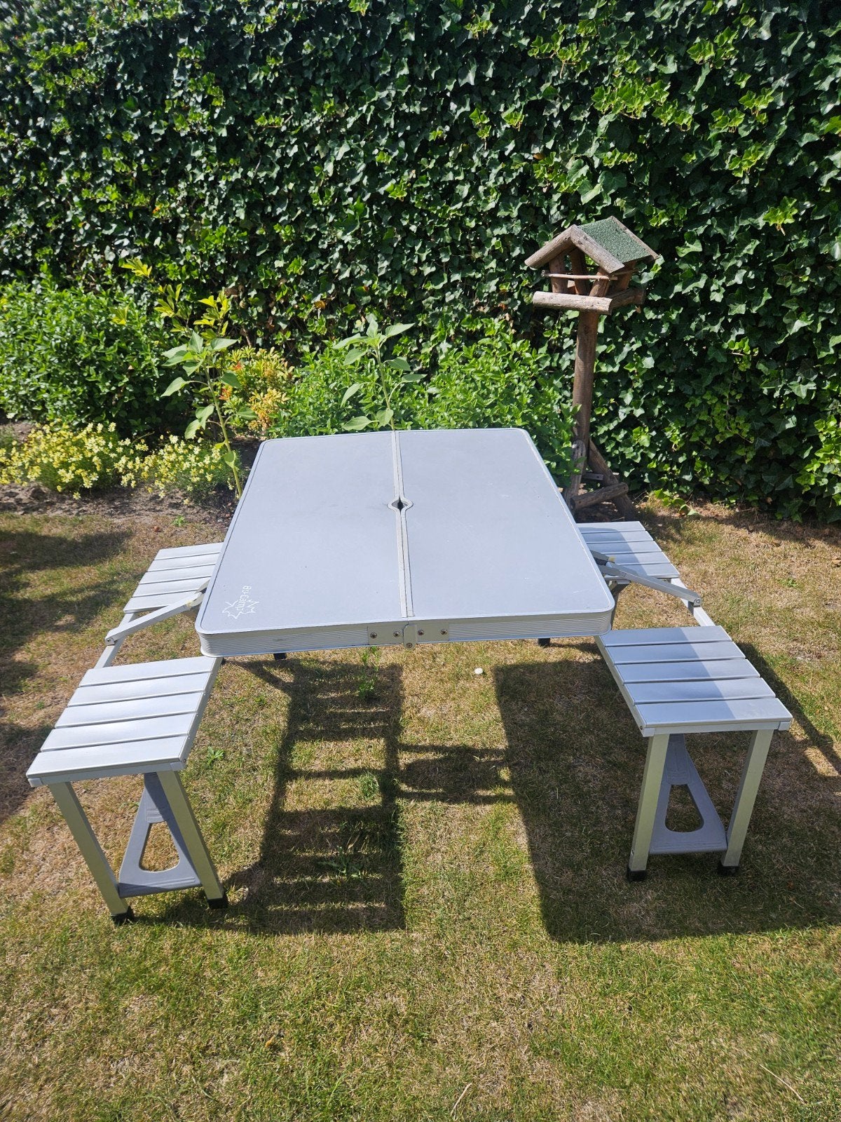 Bo-Camp Inklapbare picknicktafel 4 personen, Ophalen, Gebruikt, Aluminium, Inklapbaar