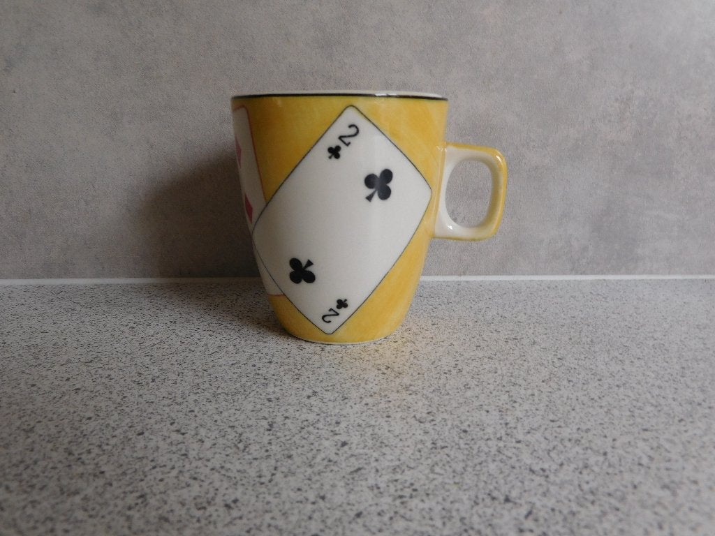 Senseo Mok 150 ml. Kaart Vic's Handpainted, Overige merken, Ophalen of Verzenden, Zo goed als nieuw, Overige stijlen