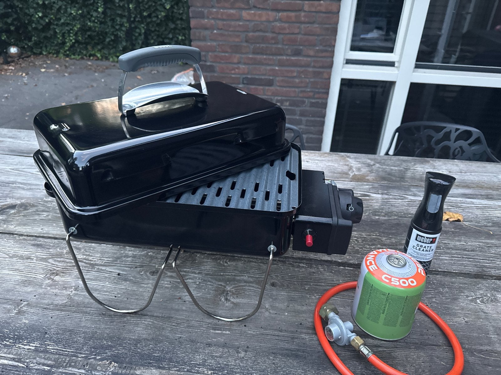 Weber Go-Anywhere Gasbarbecue - Compact en Draagbaar, Ophalen of Verzenden, Zo goed als nieuw
