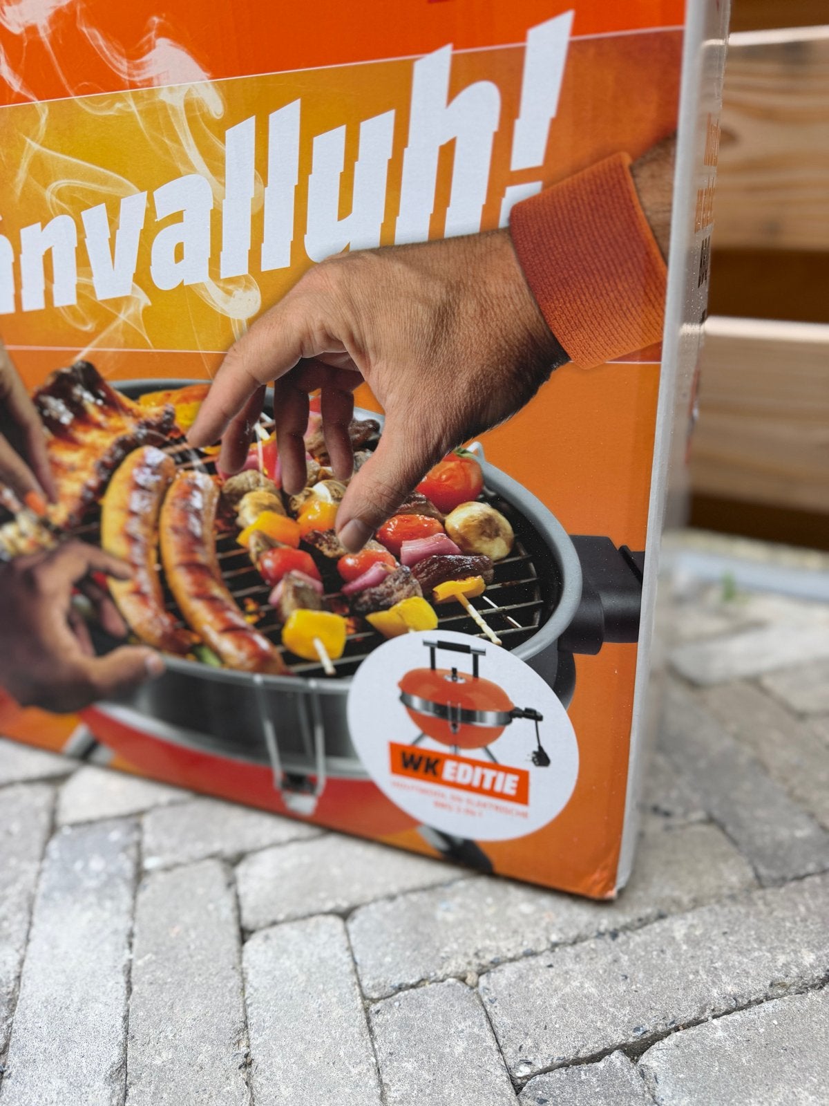 Fritel Houtskool en Elektrische BBQ in 1 - WK Editie, Ophalen of Verzenden, Nieuw, Met accessoires