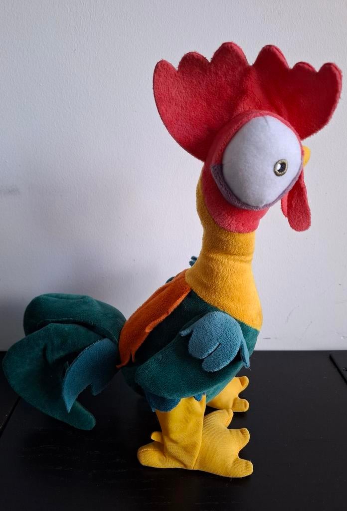Disney Vaiana Heihei Kraaiende Haan met Geluid, Verzamelen, Disney, Zo goed als nieuw, Knuffel, Overige figuren, Ophalen of Verzenden