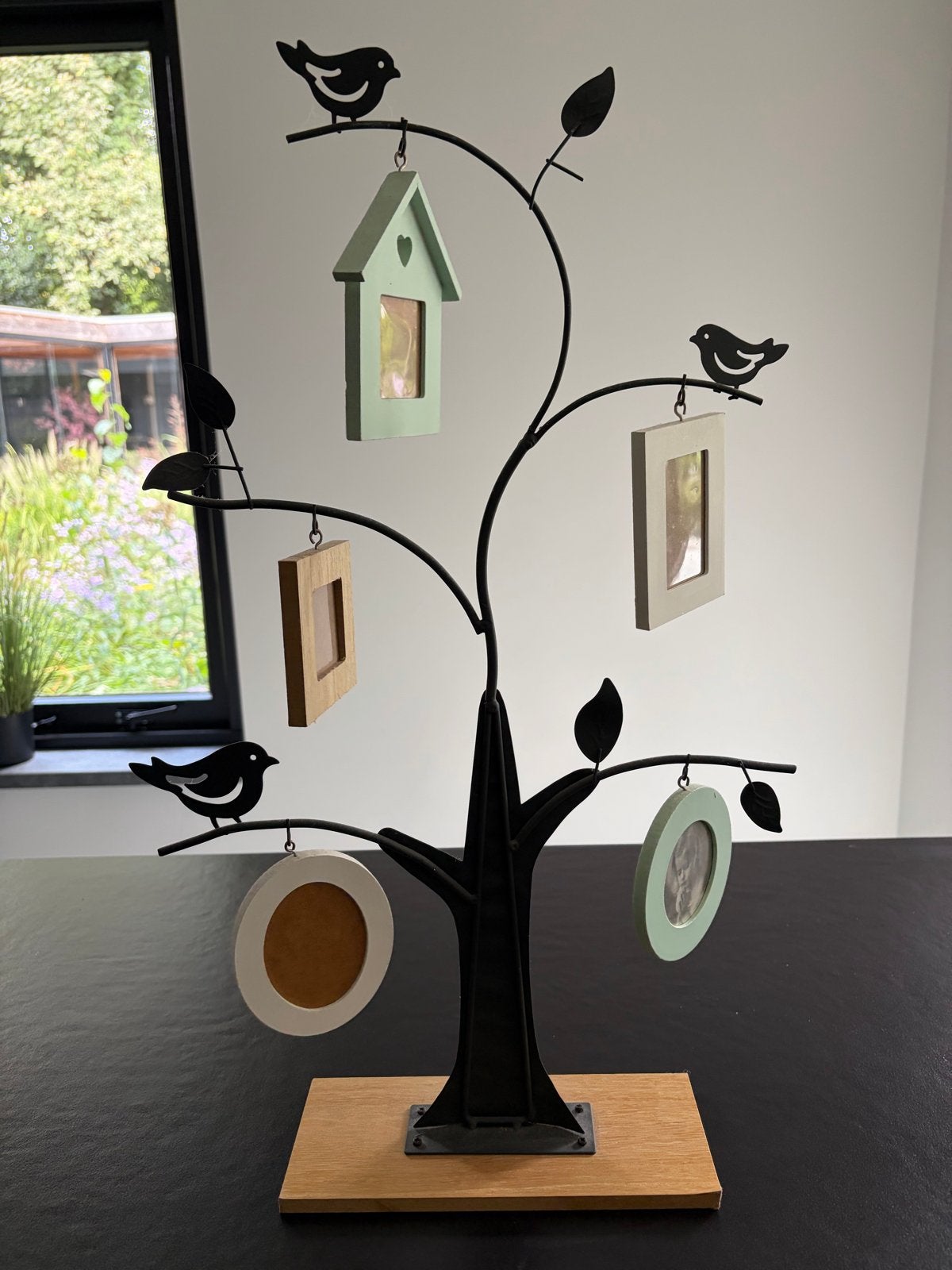 Decoratieve fotoboom met vogelhuisje en vogels, Ophalen, Gebruikt, Meerkleurig, Landelijk