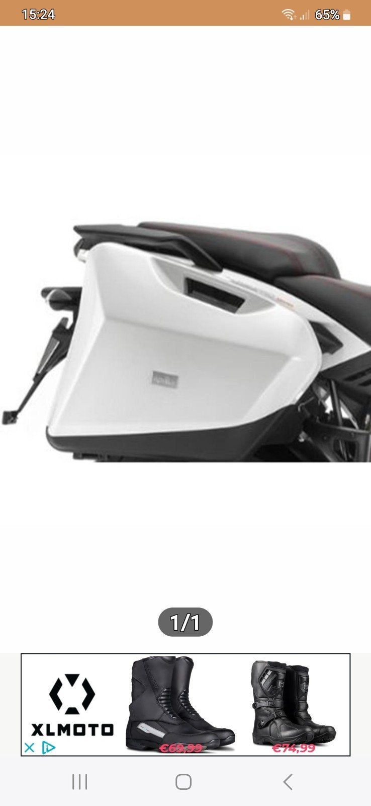 Originele nieuwe parelmoer zijkofferset voor Aprilia Capono, Ophalen, Nieuw