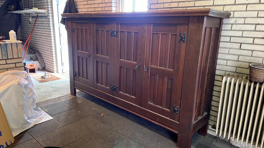 Massief eiken kast, Huis en Inrichting, Ophalen, Met deur(en), 150 tot 200 cm, Zo goed als nieuw