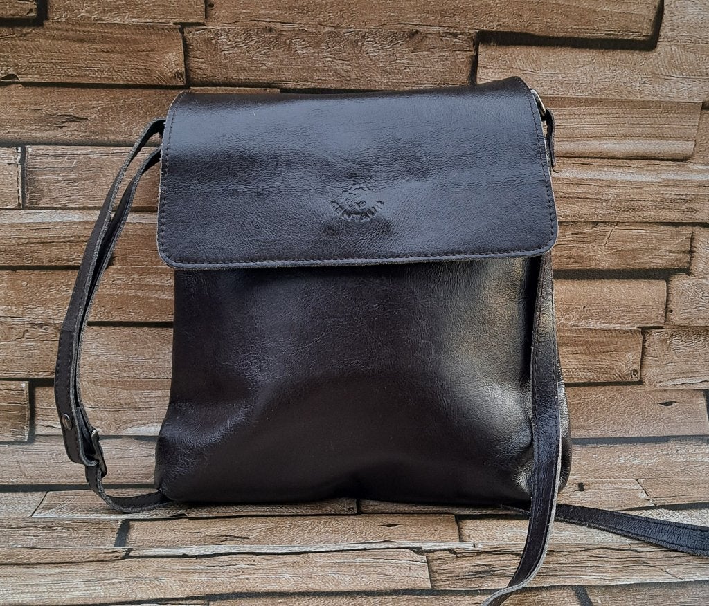 CENTAUR - stijlvolle lederen crossbody tas, Bruin, Verzenden, Schoudertasje, Zo goed als nieuw