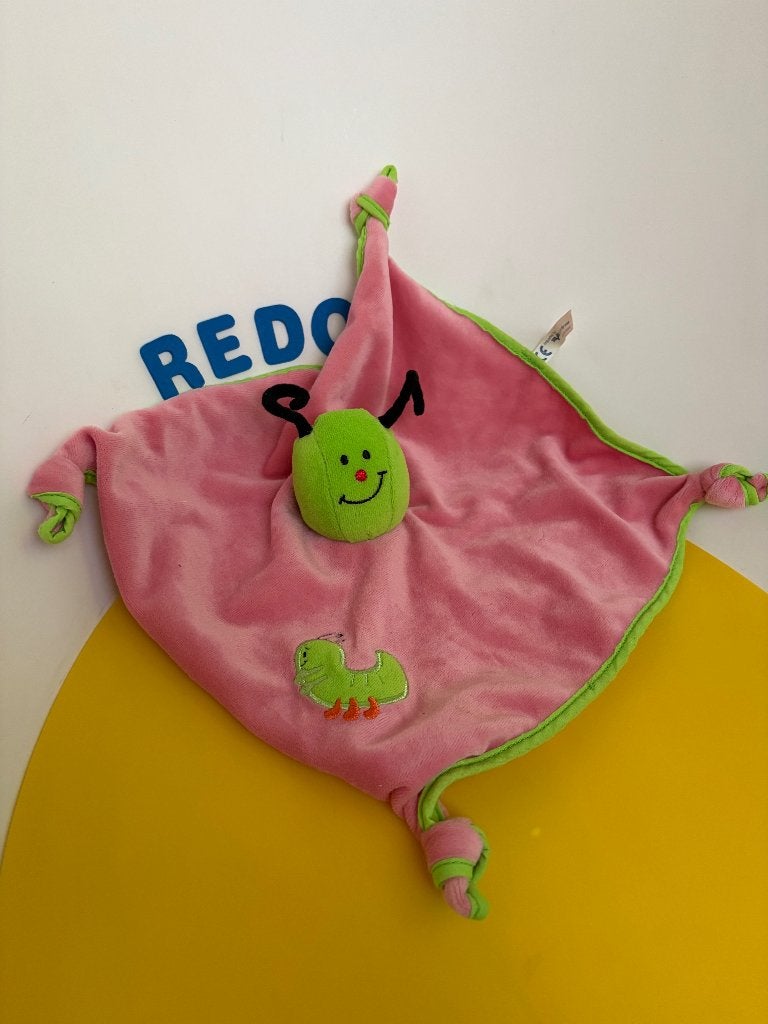 K4269 Jurjen de Vries Rabobank doekje rups roze groen, Ophalen of Verzenden, Zo goed als nieuw, Overige typen