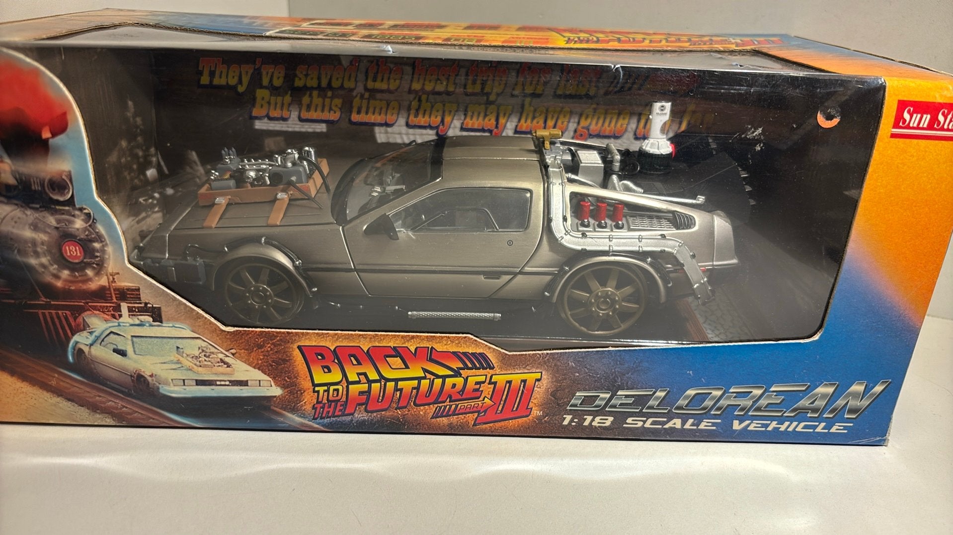 DeLorean back to the future 3 sun star 1.18, Ophalen of Verzenden, Sun Star, A, A