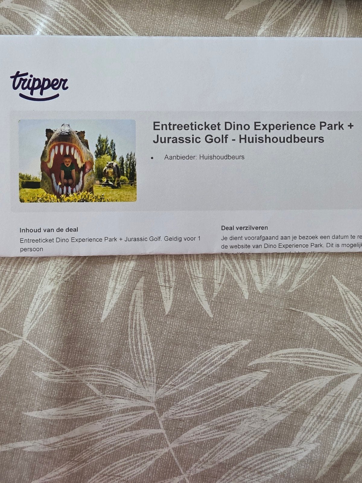 Entree 2x dino experience park, Twee personen, Ticket of Toegangskaart