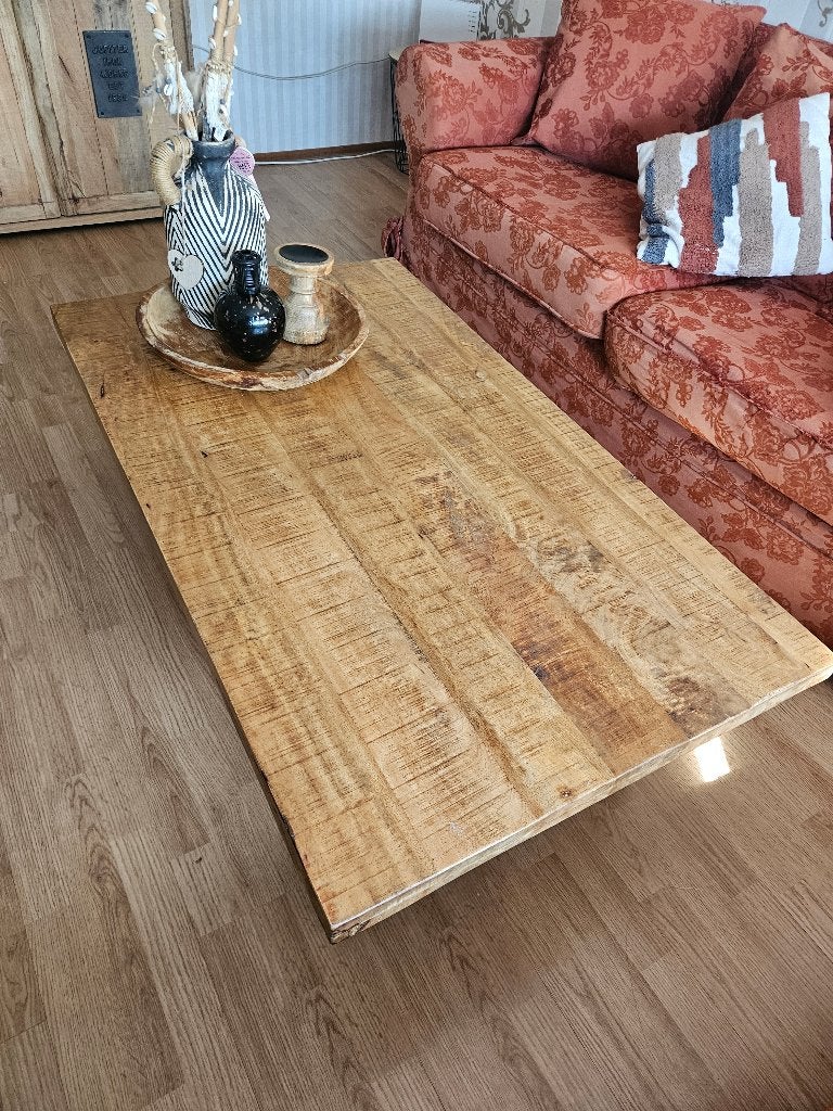 Mango houten salon tafel, 50 tot 100 cm, 50 tot 100 cm, Zo goed als nieuw, Klasse
