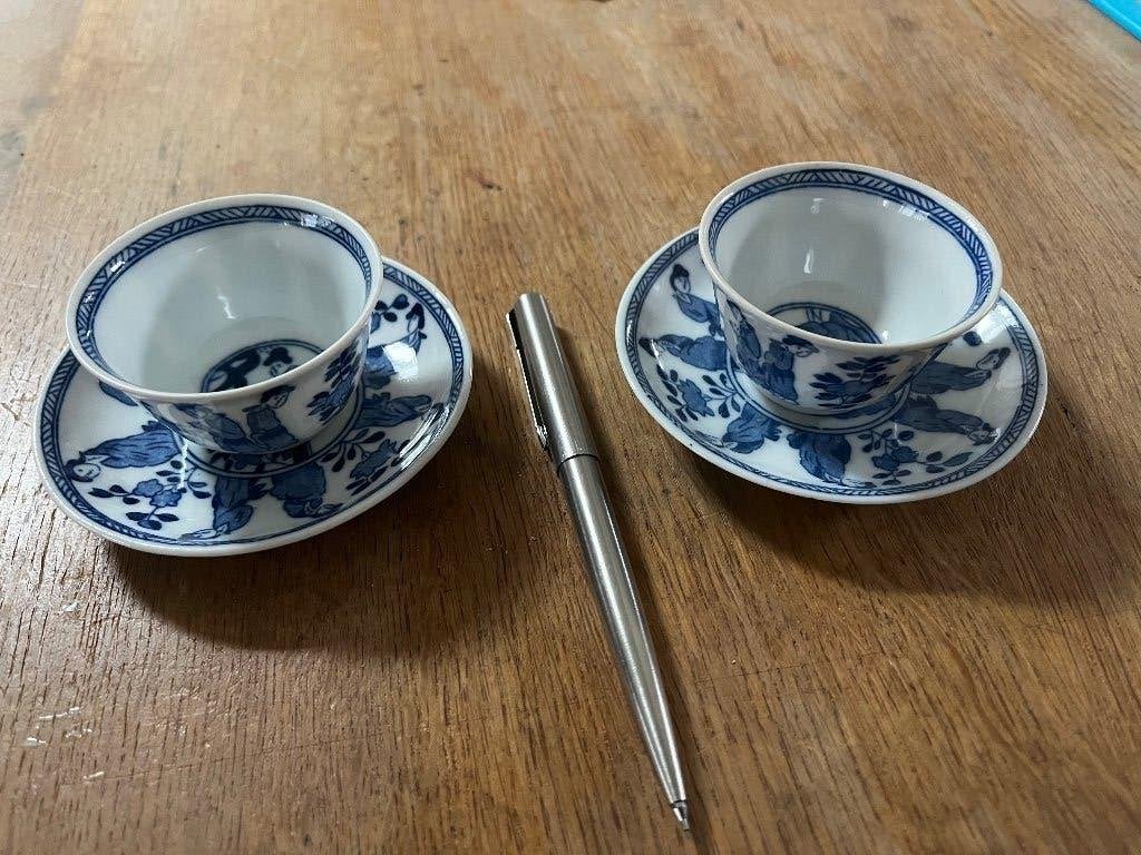 2 kleine antieke Chinese kop en schotels, Ophalen of Verzenden