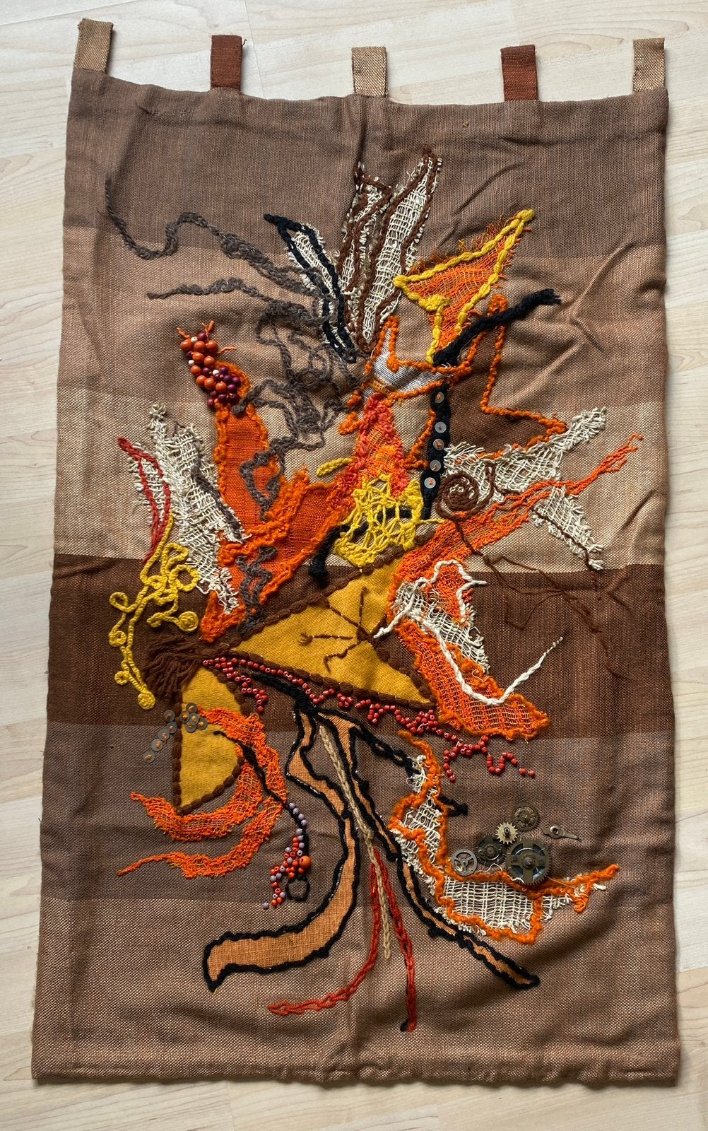 Te koop uniek wandkleed jaren 70, Ophalen of Verzenden, Zo goed als nieuw