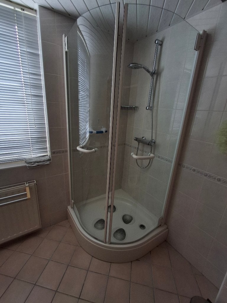 ** Douchecabine glas, halfrond, 90x90cm **, Ophalen, Gebruikt, Glas, Douche