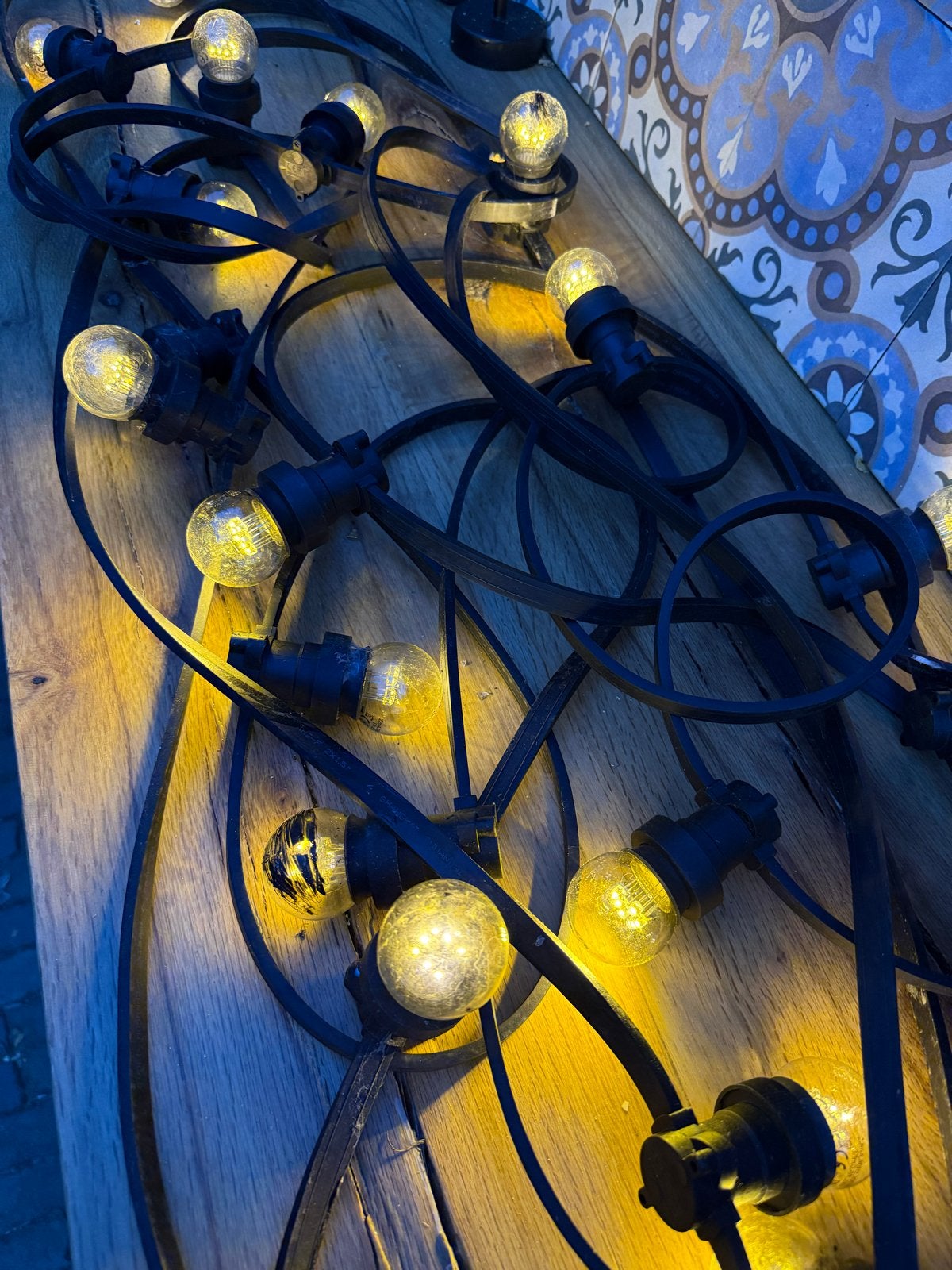 20 meter prikkabel met LED lampjes - Extra warm wit, Ophalen of Verzenden, Gebruikt