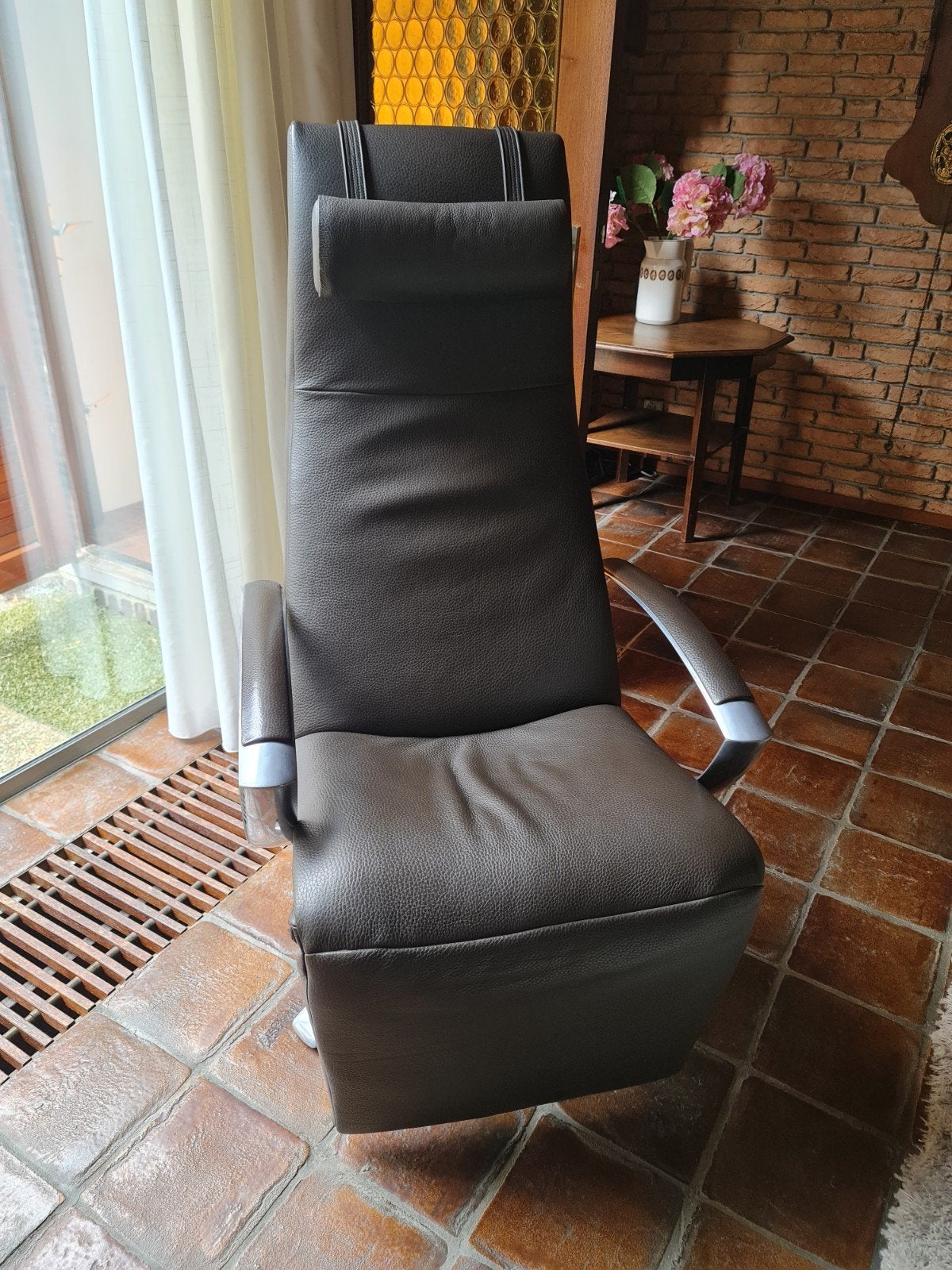 Jori Brainbuilder Mono-Move Fauteuil - Bruin Leer & RVS, Ophalen, Gebruikt, Bruin, Design