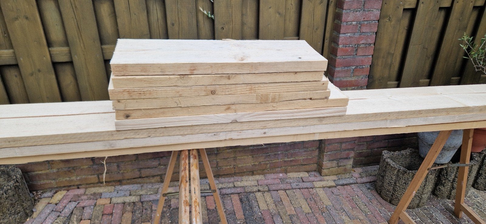 Steigerhout enkele lengtes. 2,80x200x30. Lees., Ophalen