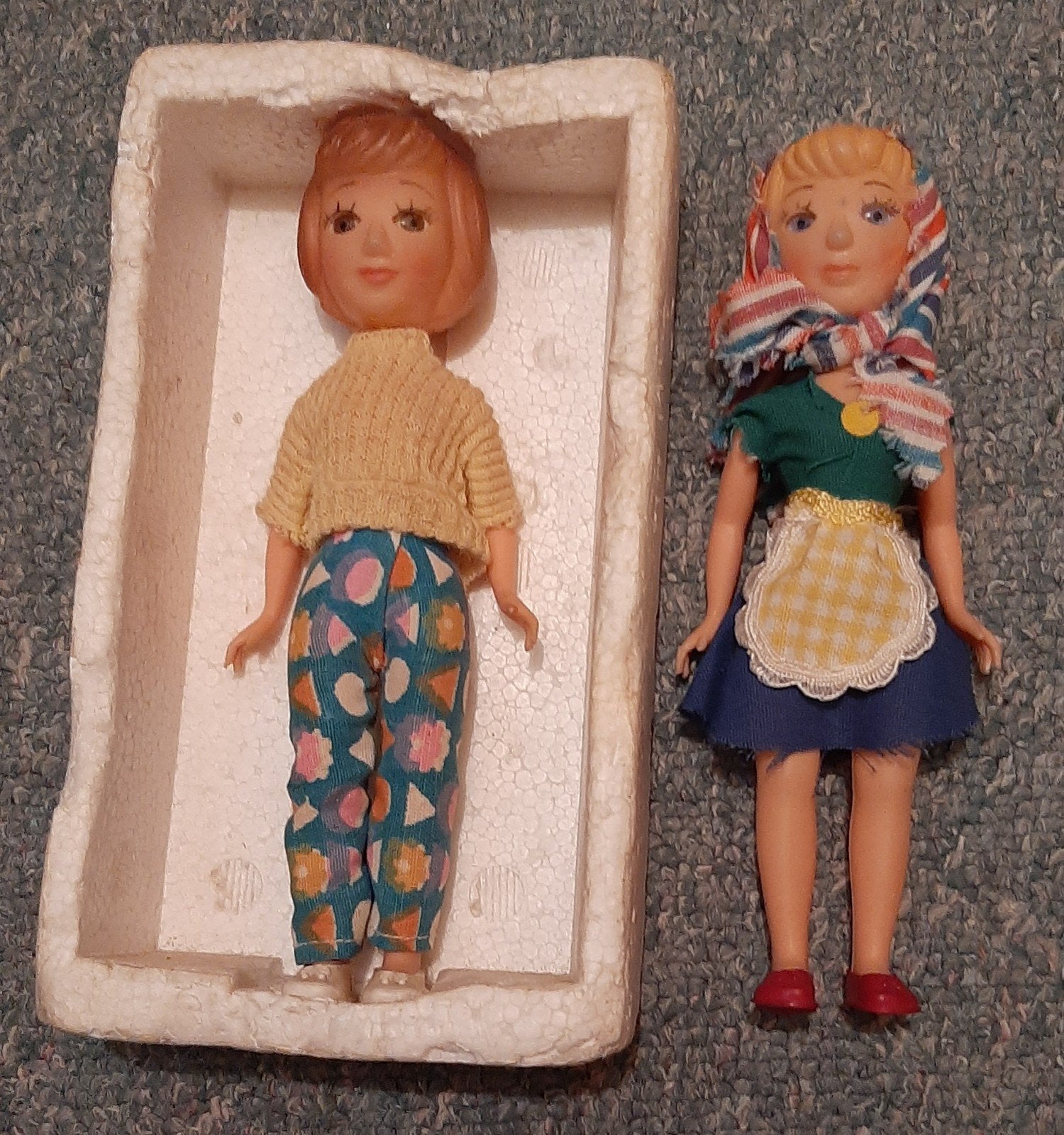 Vintage biotex popje 2x, Verzamelen, Poppen, Gebruikt, Ophalen of Verzenden