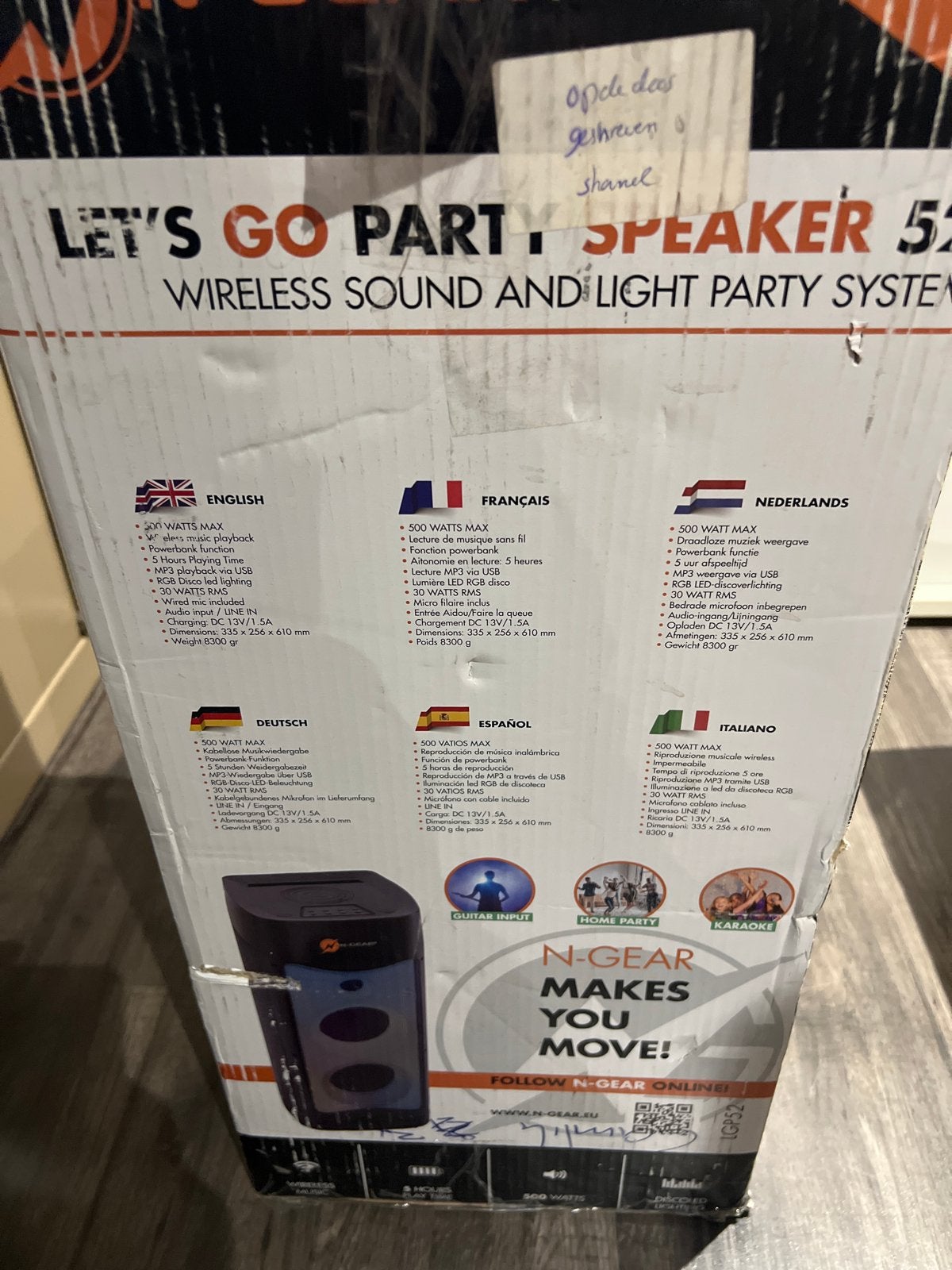 N-GEAR Let's Go Party Speaker 52 - Draadloos Party Systeem, Overige merken, N, N, Party speaker