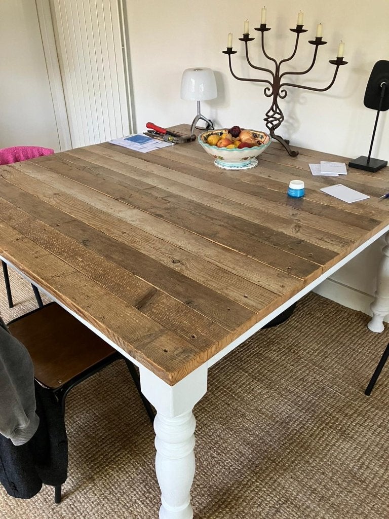 Vierkante Tafel, Huis en Inrichting, Tafels | Eettafels, Ophalen, Gebruikt, Vierkant, Vier personen