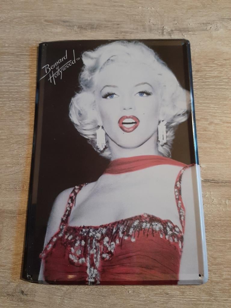 Marilyn Monroe Metalen Plaat - Bernard Hollywood, Ophalen of Verzenden, Gebruikt
