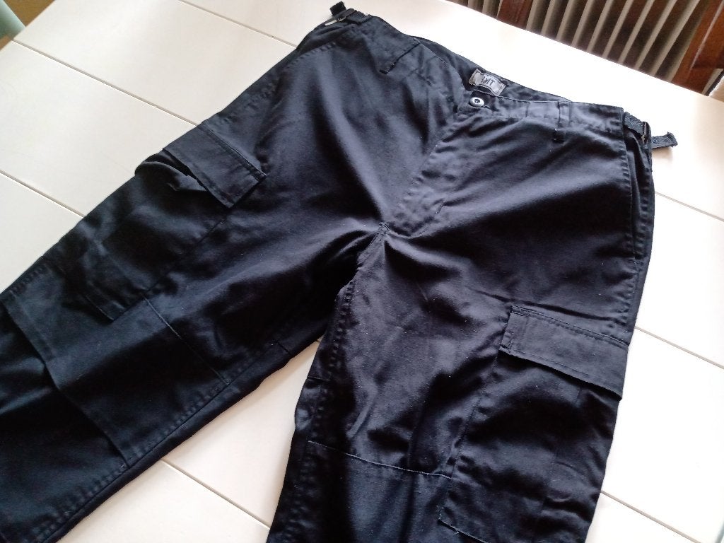 Broek Zwart Maat L Heren - Airsoft Broek Merk BMT Trousers, Maat 52/54 (L), Zwart, Ophalen of Verzenden, Gedragen